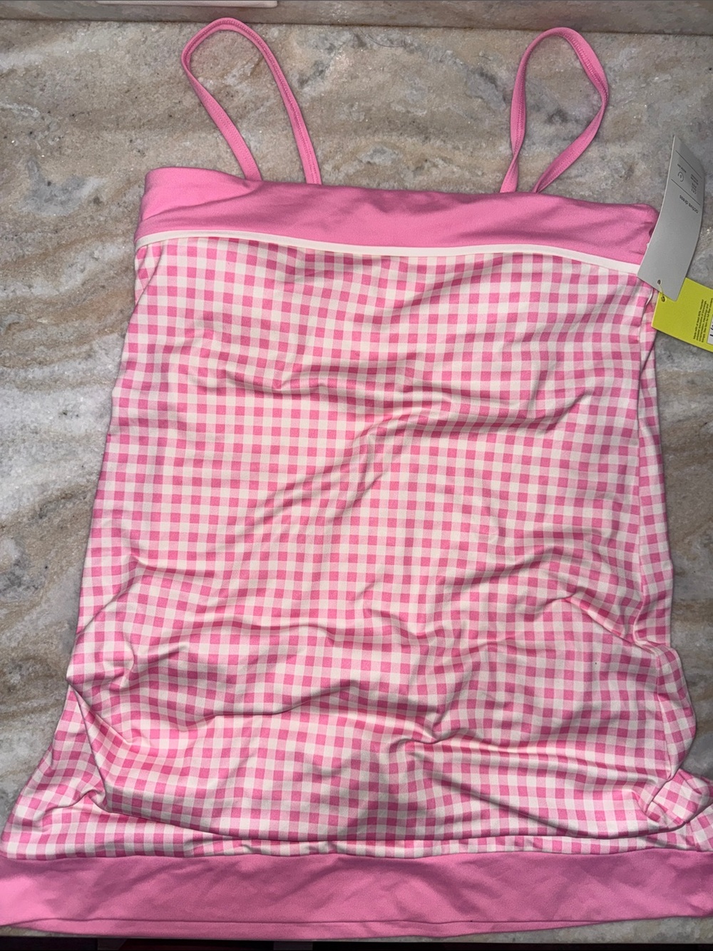 all in motion Pink Gingham Camisole Tank dress NWT